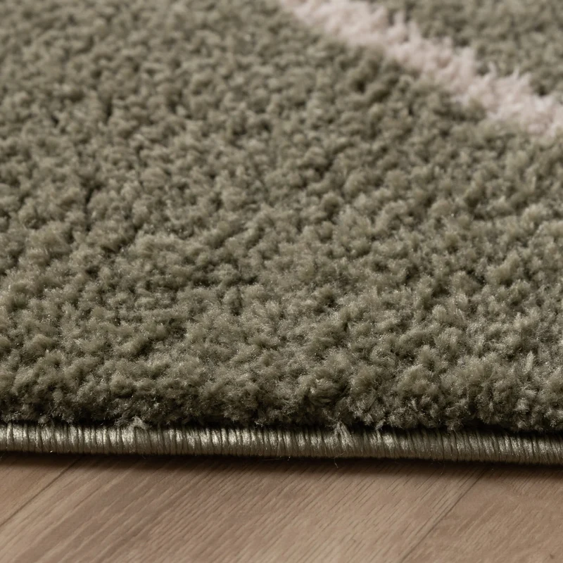 Waschbarer Teppich - Myrre Swirl Grün