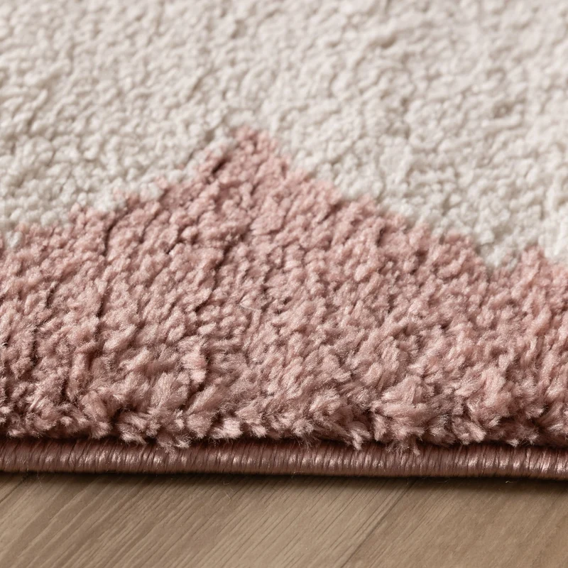 Waschbarer Teppich - Myrre Rosa Weiß