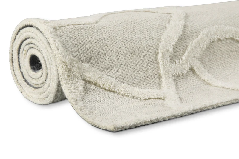 Kurzflor Teppich Creme Weiß "Hamptons TWENTYSIX" WECONhome