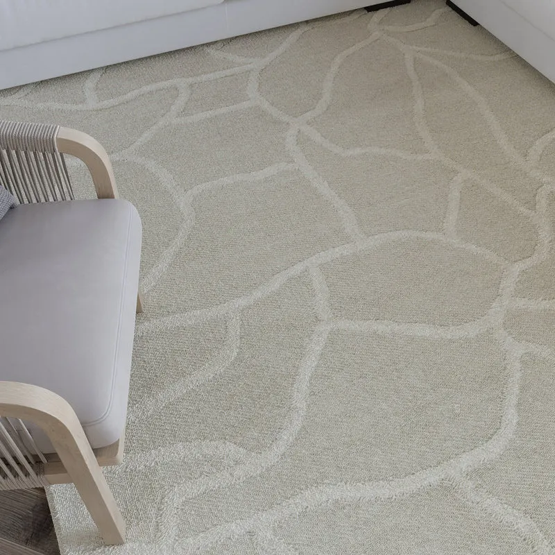 Kurzflor Teppich Creme Weiß "Hamptons TWENTYSIX" WECONhome