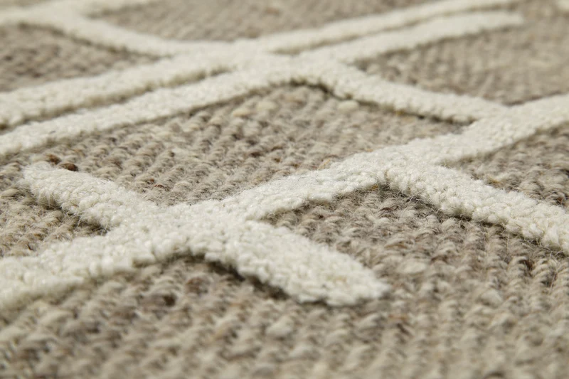 Kurzflor Teppich Rund Taupe meliert "Hamptons TWENTYFIVE" WECONhome