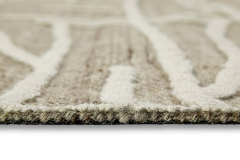 Kurzflor Teppich Rund Taupe meliert "Hamptons TWENTYFIVE" WECONhome