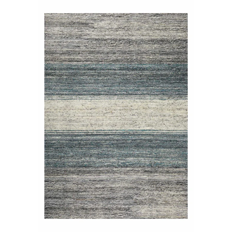 Kurzflor Teppich Grau Blau meliert "Hamptons TWENTYFOUR" WECONhome