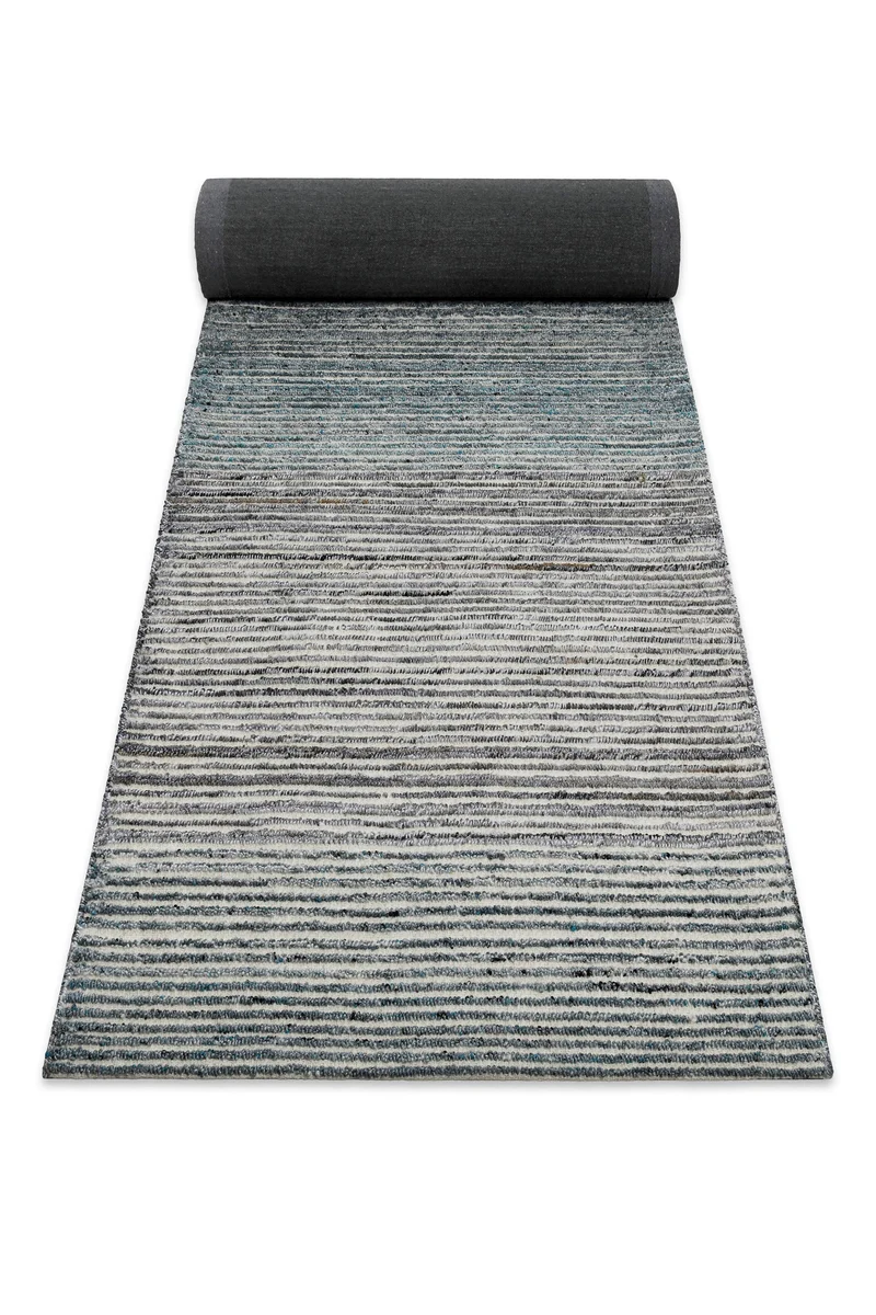 Kurzflor Teppich Grau Blau meliert "Hamptons TWENTYFOUR" WECONhome