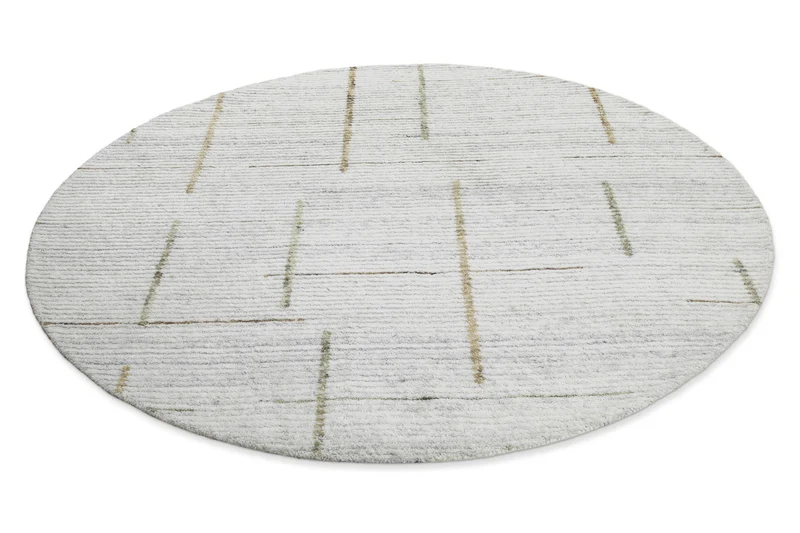 Kurzflor Teppich Rund Perl Weiß "Hamptons TWENTYTWO" WECONhome
