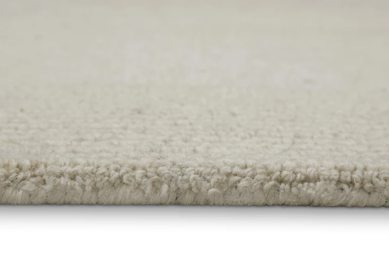 Kurzflor Teppich Rund Creme Weiß aus Schurwolle "Hamptons TWENTYONE" WECONhome