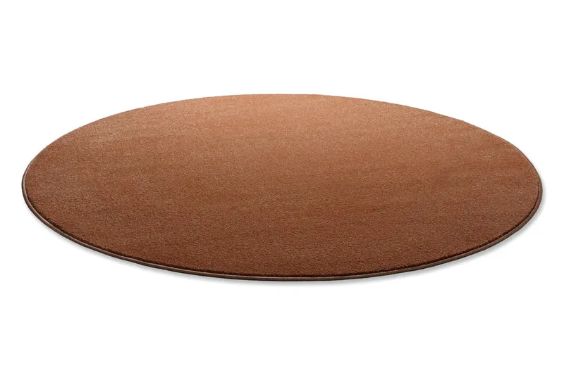 Kurzflorteppich Rund Ziegel Rot "Montepulciano" Homie Living