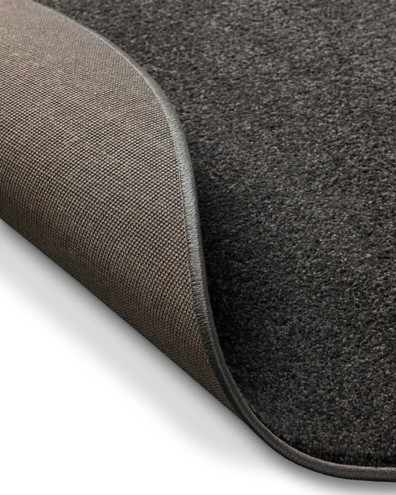 Kurzflorteppich Rund Anthrazit grau "Freja" WECONhome Basics