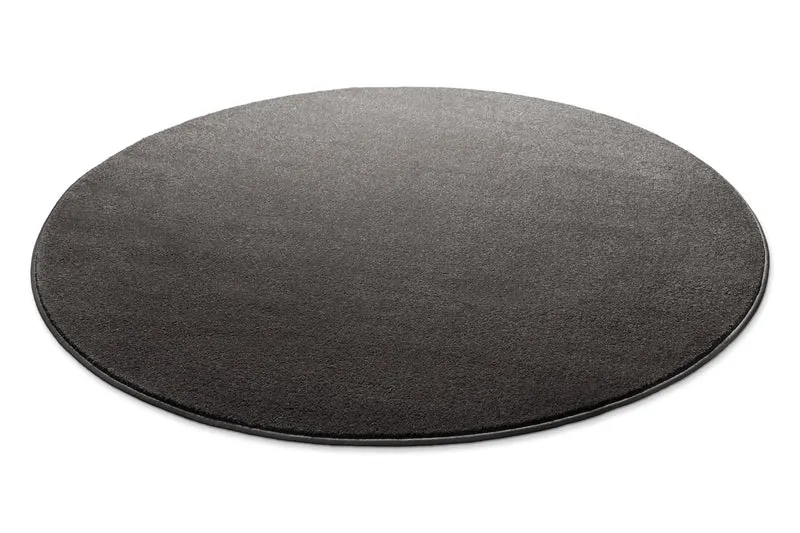 Kurzflorteppich Rund Anthrazit grau "Freja" WECONhome Basics