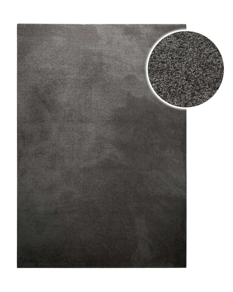 Kurzflorteppich Anthrazit grau "Freja" WECONhome Basics