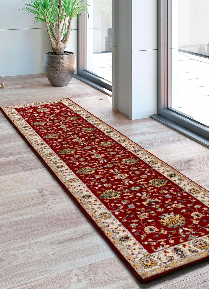 Alfombra pasillera vintage Classic 12505 Rojo