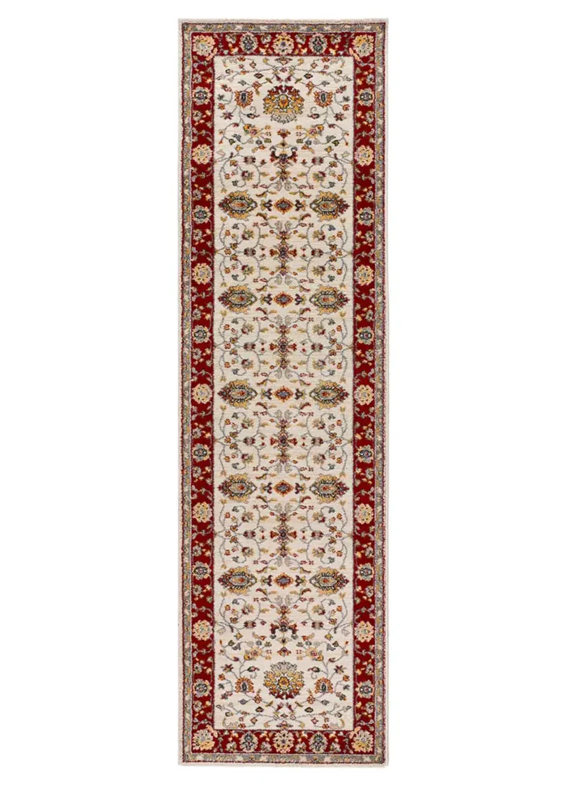 Alfombra pasillera vintage Classic 12505 Crema