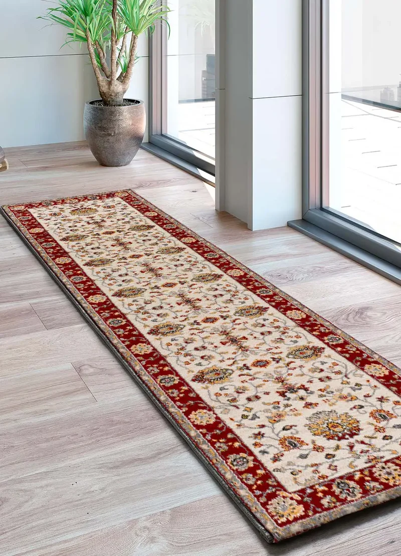 Alfombra pasillera vintage Classic 12505 Crema