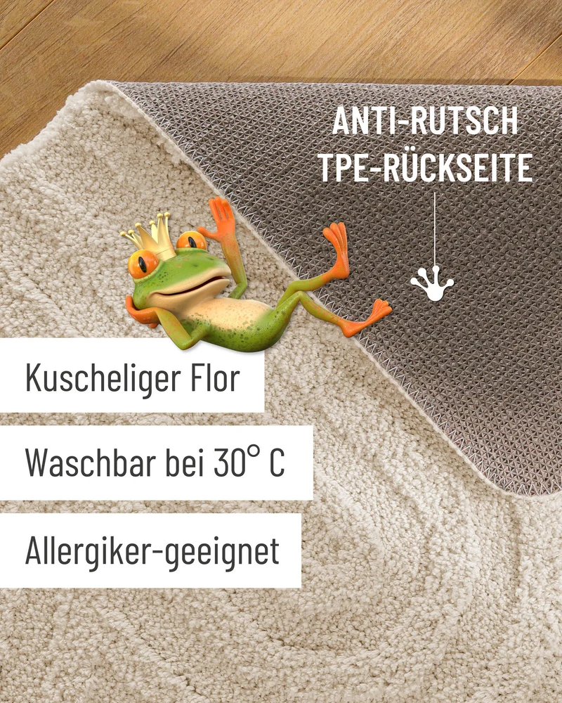 Badteppich Creme Weiß "Fiete" WECONhome