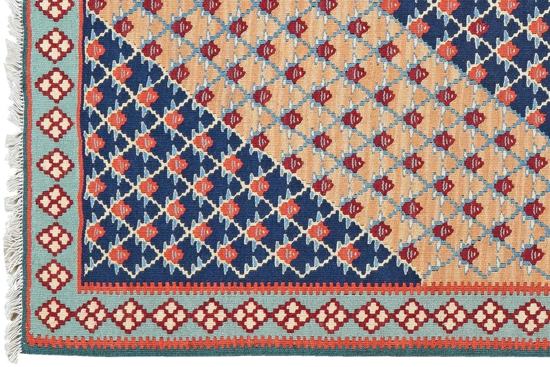 Kelim Senneh · Handgewebt – Beige, 154x102 cm