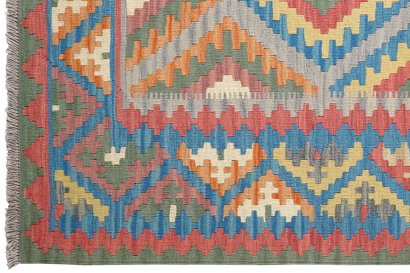Kelim Gashgai · Handgewebt – Grau, 175x123 cm