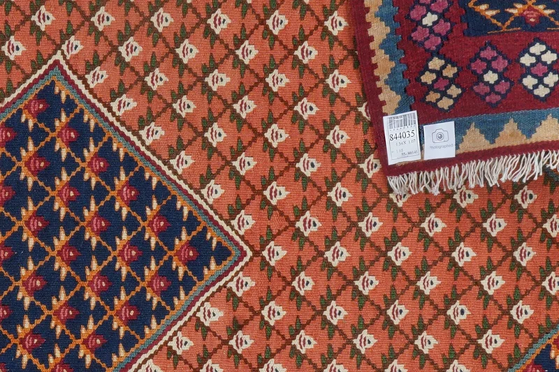 Kelim Senneh · Handgewebt – Orange, 154x107 cm