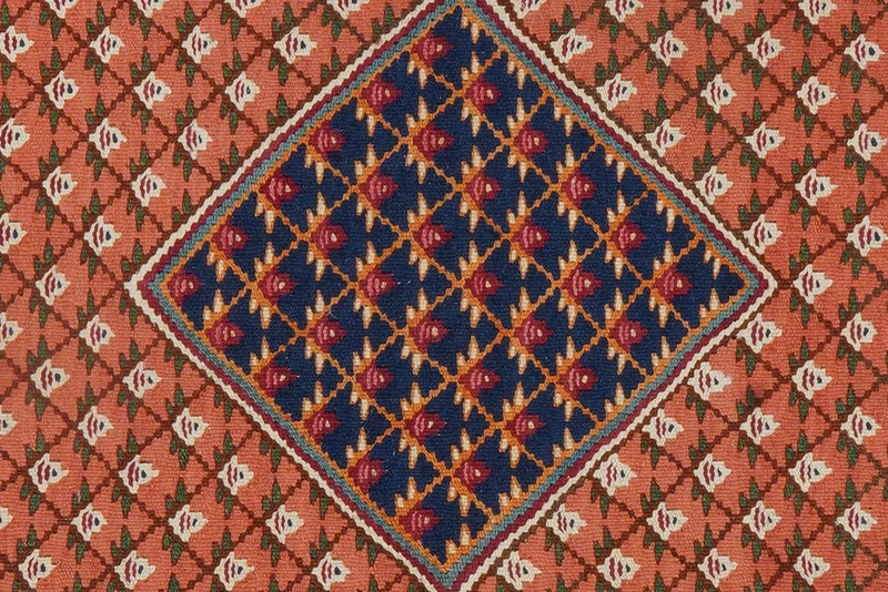 Kelim Senneh · Handgewebt – Orange, 154x107 cm