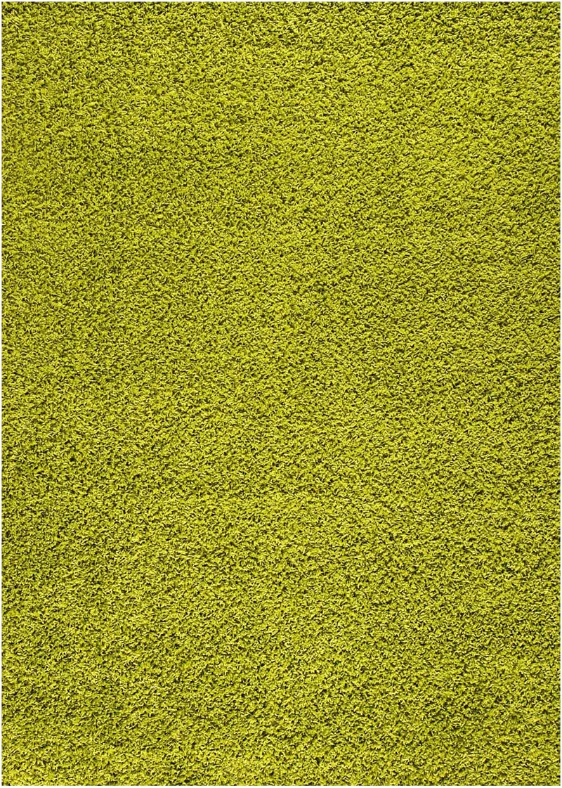 Teppich Prime Shaggy Hochflor Langflor Einfarbig Modern Grün für Wohnzimmer, Schlafzimmer, küche