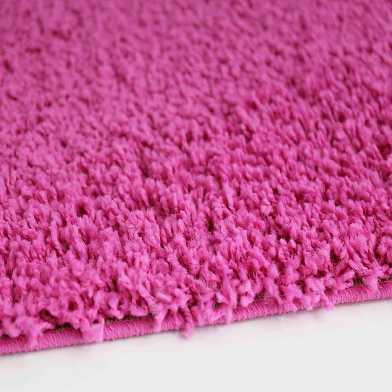 Teppich Prime Shaggy Hochflor Langflor Einfarbig Modern Pink Rosa für Wohnzimmer, Schlafzimmer