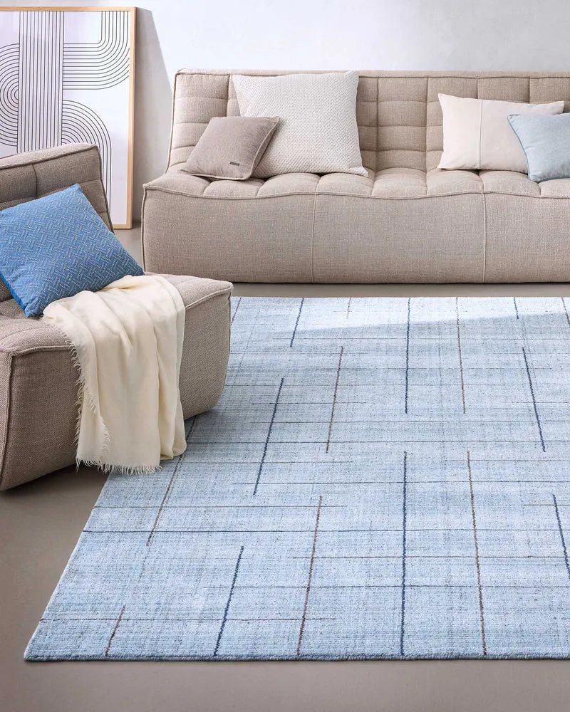 Kurzflor Teppich Licht Blau "Milly" WECONhome