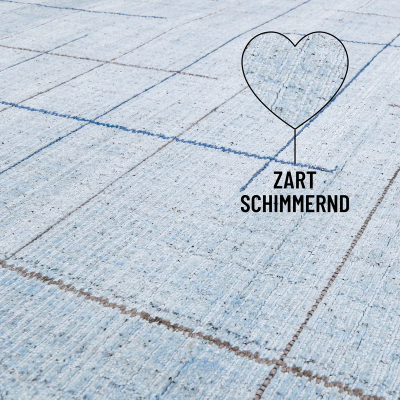 Kurzflor Teppich Licht Blau "Milly" WECONhome
