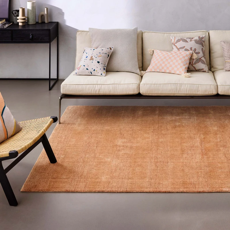 Kurzflor Teppich Kupfer Braun "Seattle" WECONhome