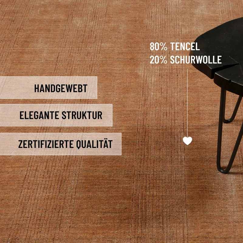 Kurzflor Teppich Kupfer Braun "Seattle" WECONhome
