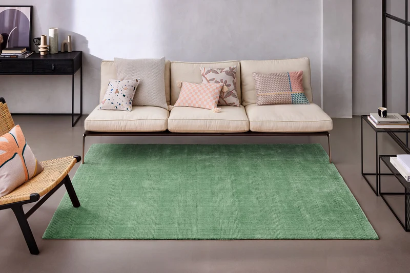 Kurzflor Teppich Blass Grün "Seattle" WECONhome
