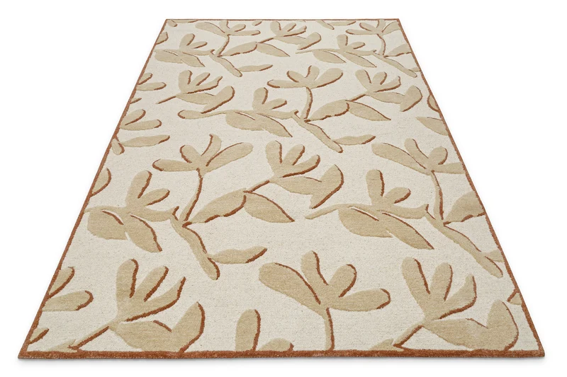 Kurzflor Teppich aus Schurwolle Beige Multi "Summers Peak" WECONhome