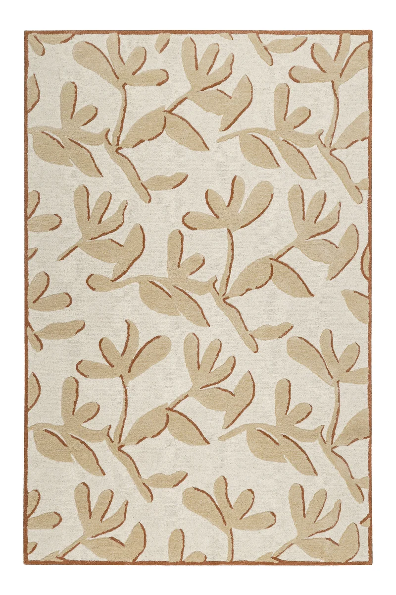 Kurzflor Teppich aus Schurwolle Beige Multi "Summers Peak" WECONhome