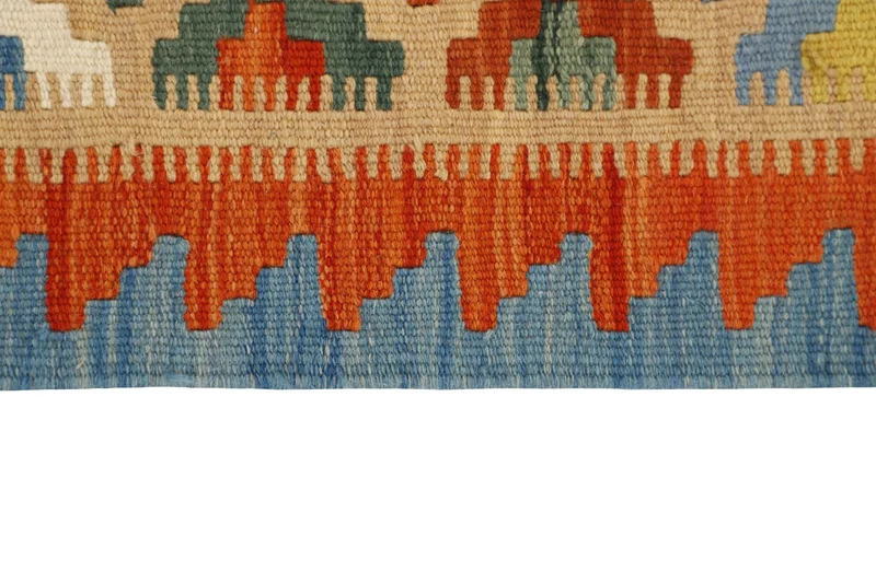 MY-RUG Teppich "Kelim" Rauten-& Diamantmuster, Handgewebt
