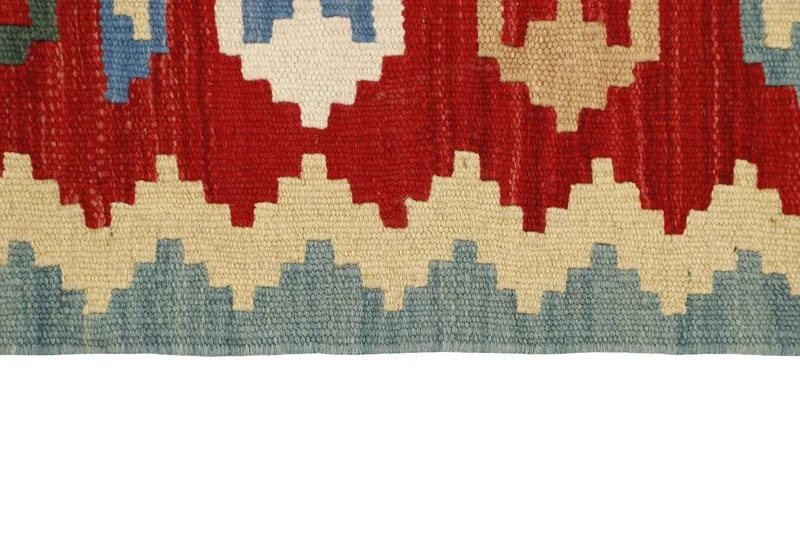 MY-RUG Teppich "Kelim" Rauten-& Diamantmuster, Handgewebt