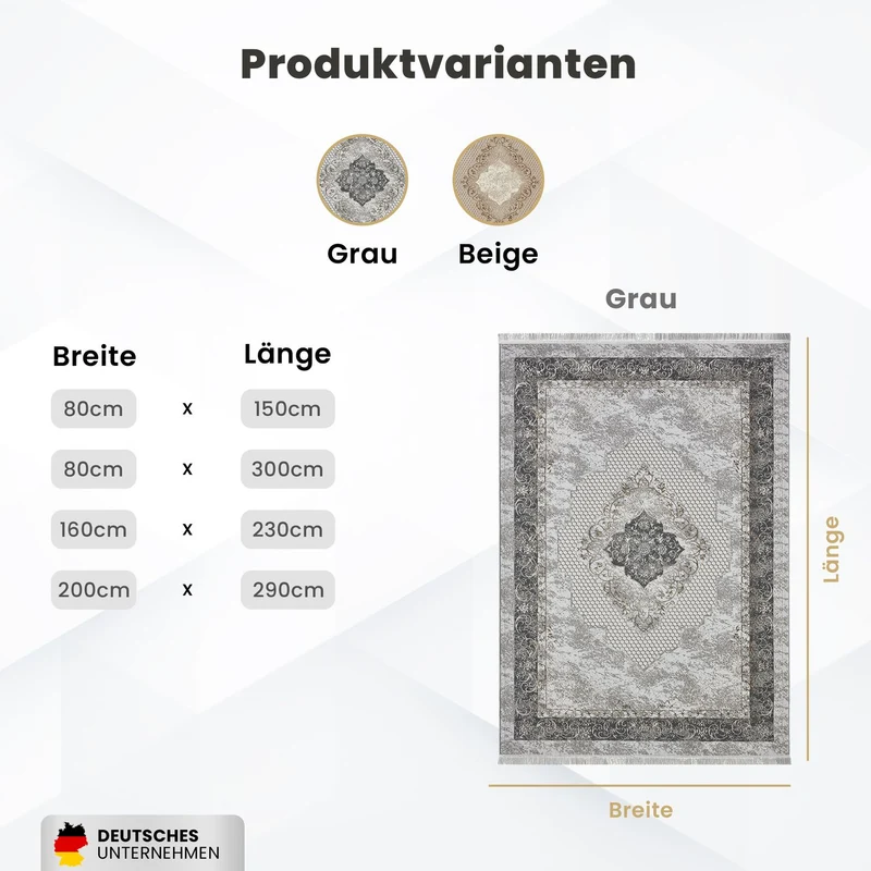 Teppich Klassisch Modern mit Ornament-Muster Orient Läufer Für Fußbodenheizung geeignet