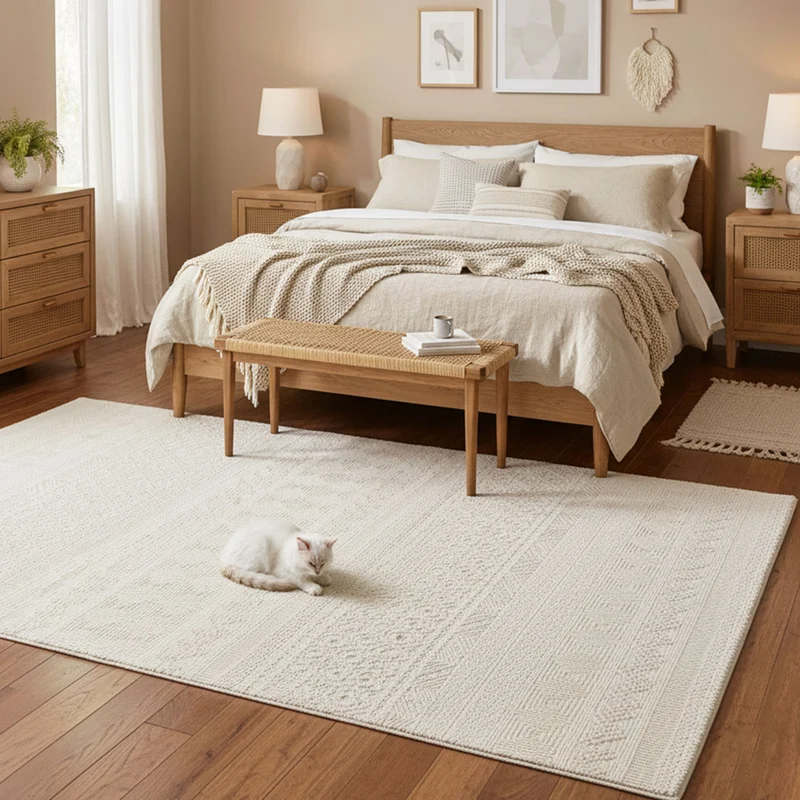 Teppich Wohnzimmer Schlafzimmer Skandinavisch Modern | Pflegeleicht | Qualitativ Hochwertig |