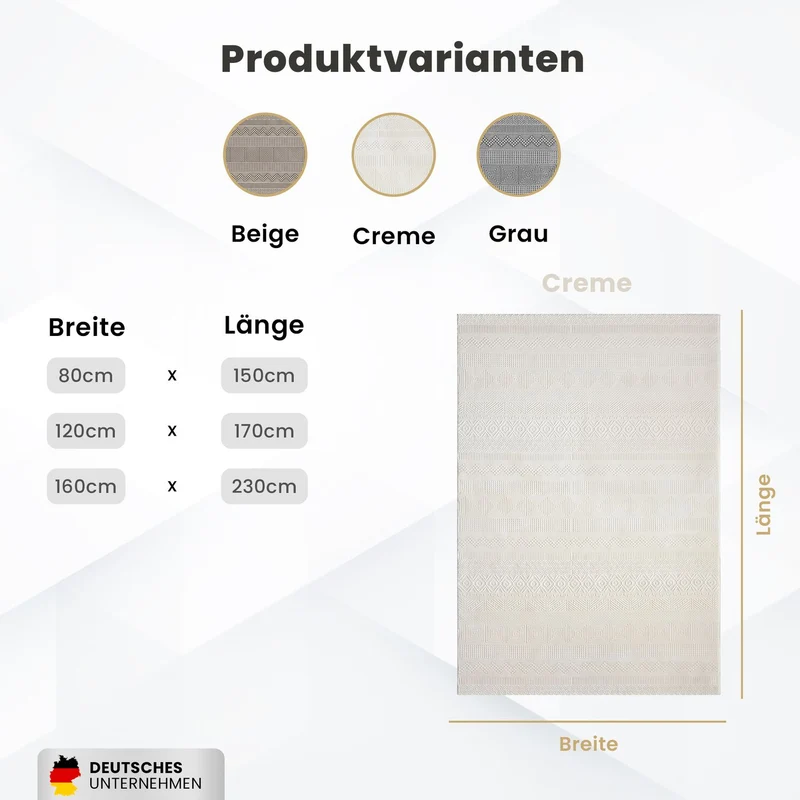 Teppich Wohnzimmer Schlafzimmer Skandinavisch Modern | Pflegeleicht | Qualitativ Hochwertig |