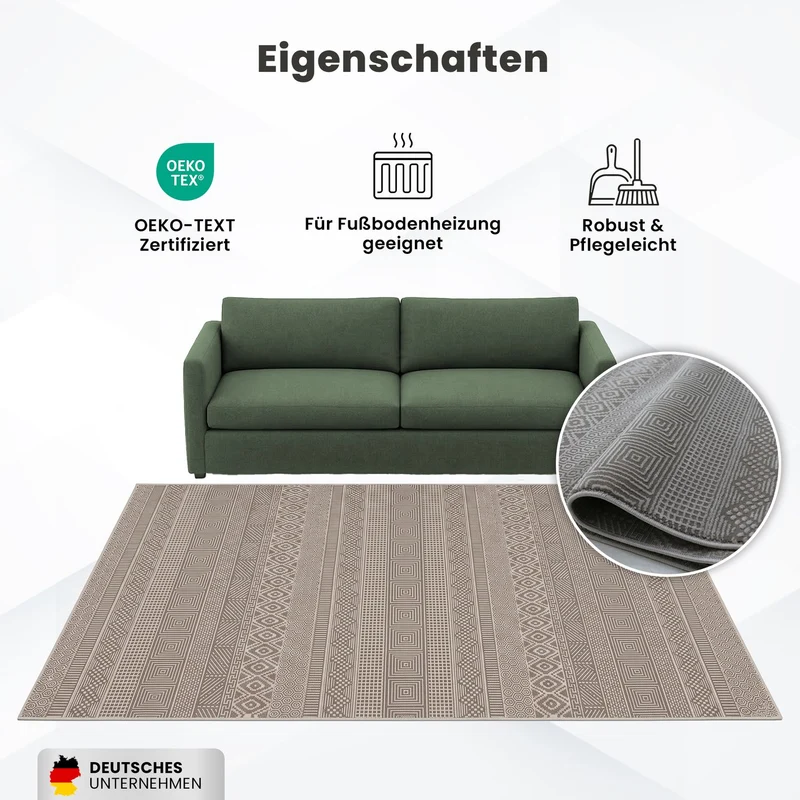 Teppich Wohnzimmer Schlafzimmer Skandinavisch Modern | Pflegeleicht | Qualitativ Hochwertig |