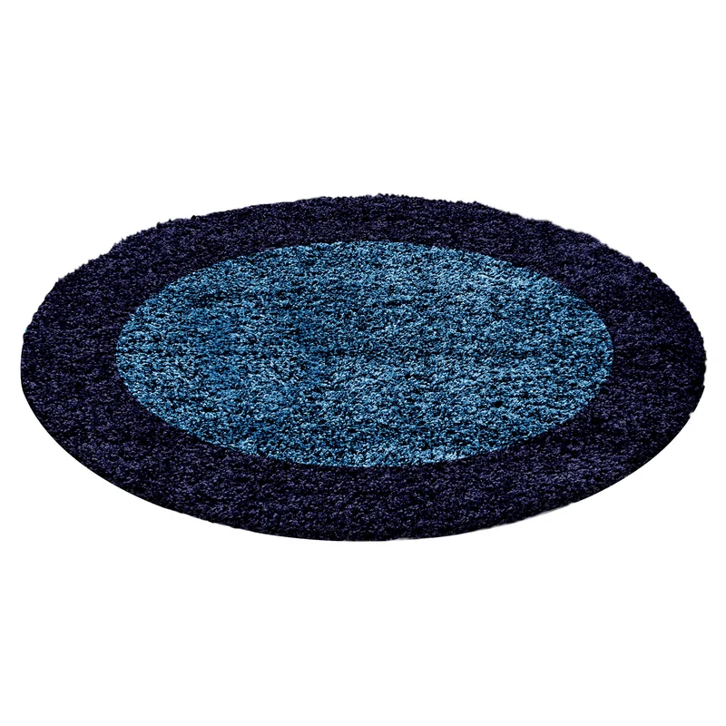 Shaggy Teppich Hochflor Langflor Wohnzimmer Teppich Gemustert in Bordüre Design