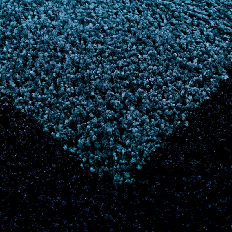 Shaggy Teppich Hochflor Langflor Wohnzimmer Teppich Gemustert in Bordüre Design