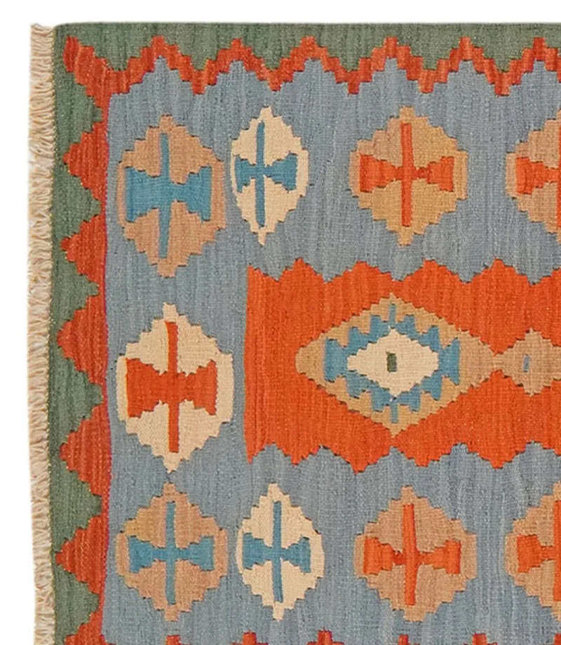 Kelim Gashgai · Handgewebt – Bunt, 295x86 cm