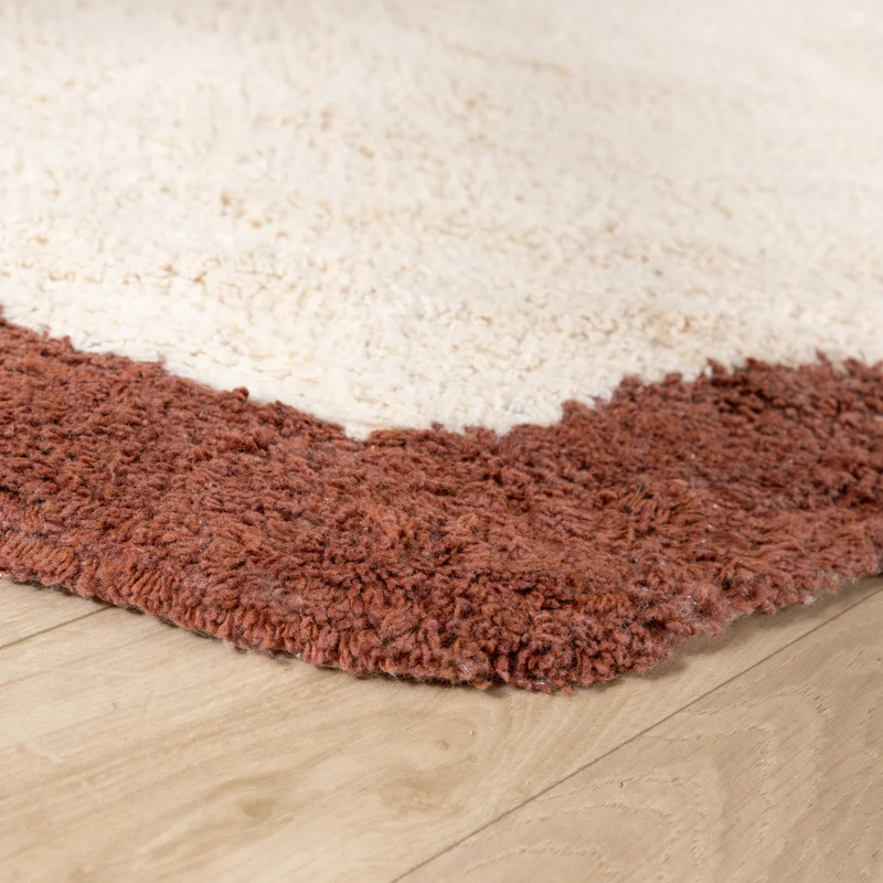 Waschbarer Teppich - Hazy Braun Creme