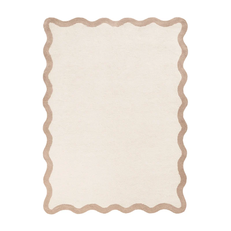 Waschbarer Teppich - Hazy Beige Creme