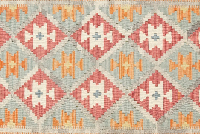 Kelim Gashgai · Handgewebt – Beige, 203x149 cm