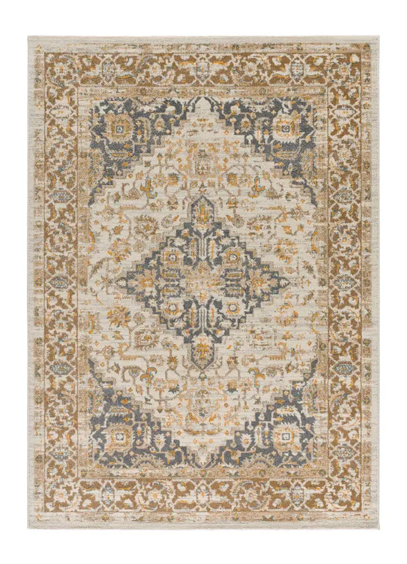 Alfombra vintage Delta 12692 Beige y Gris