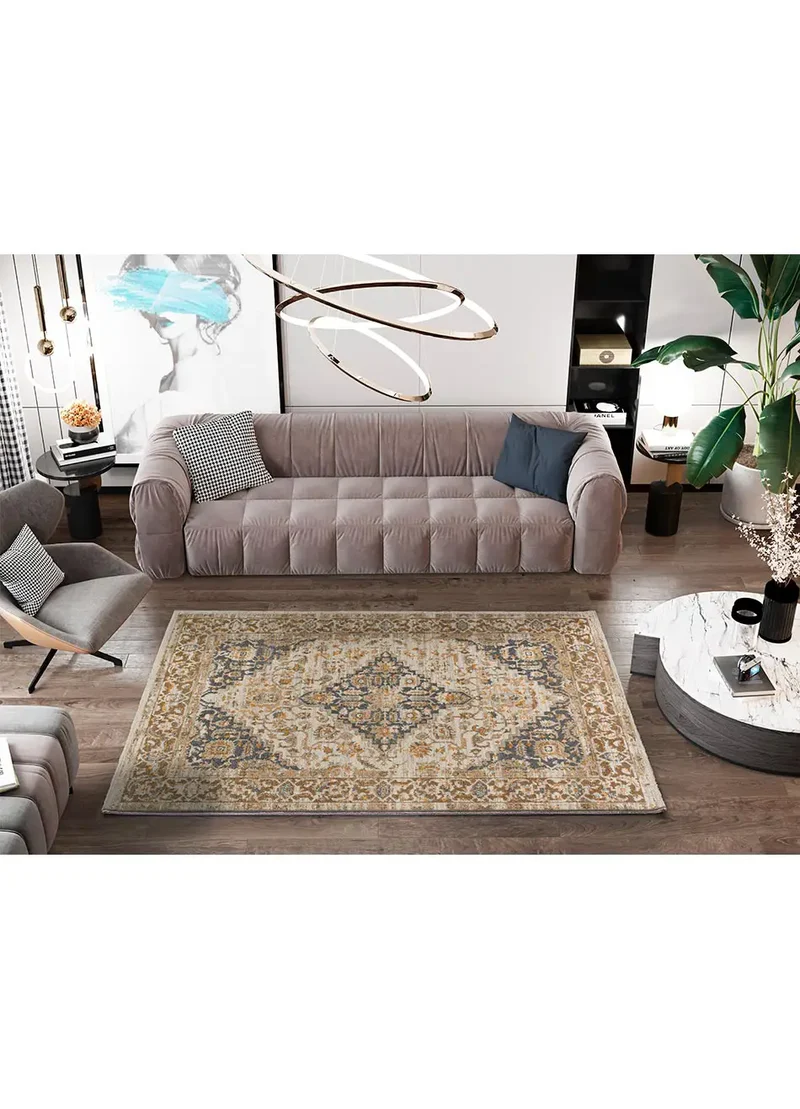 Alfombra vintage Delta 12692 Beige y Gris