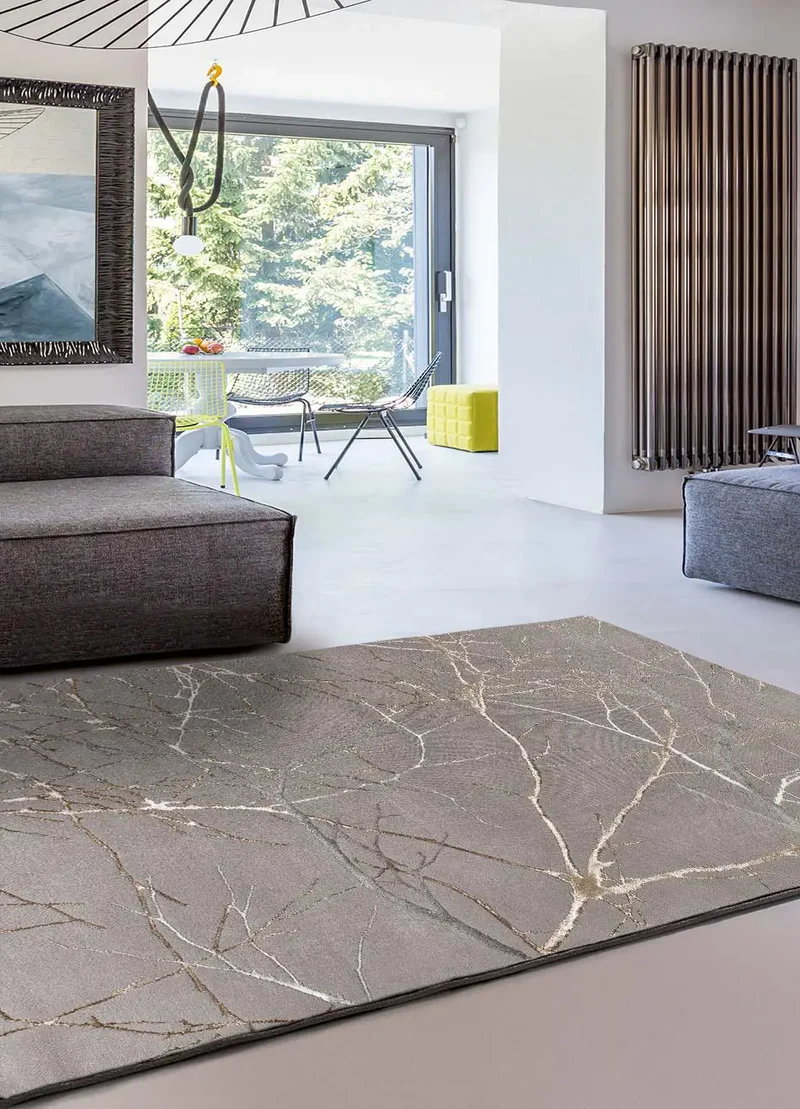 Alfombra efecto mármol Creation 50055 Gris