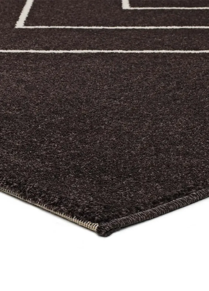 Alfombra geométrica Breda 12180 Negro