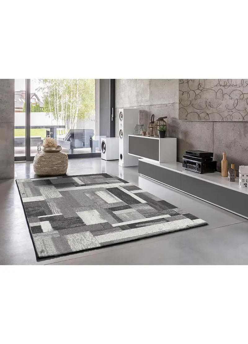 Alfombra geométrica Amber 12006 Gris