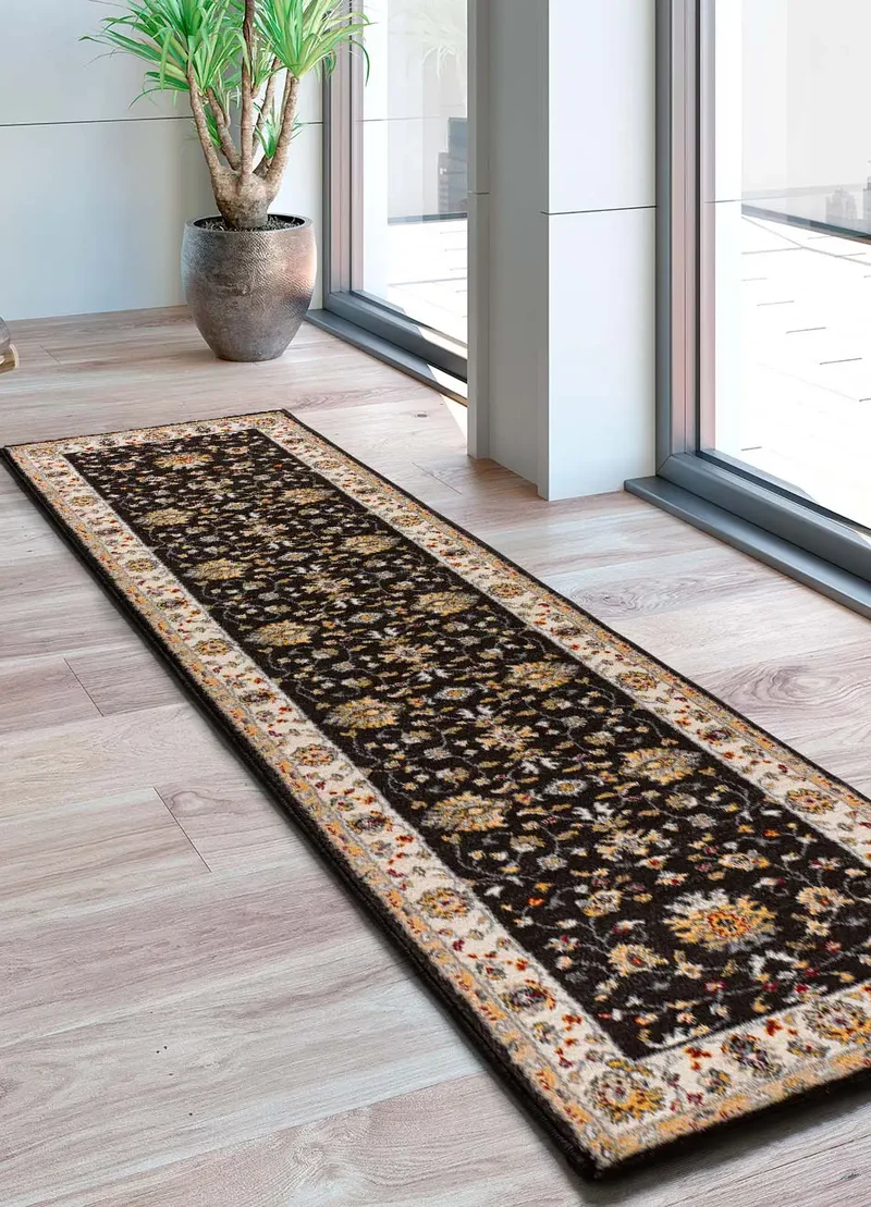 Alfombra pasillera vintage Classic 12505 Antracita