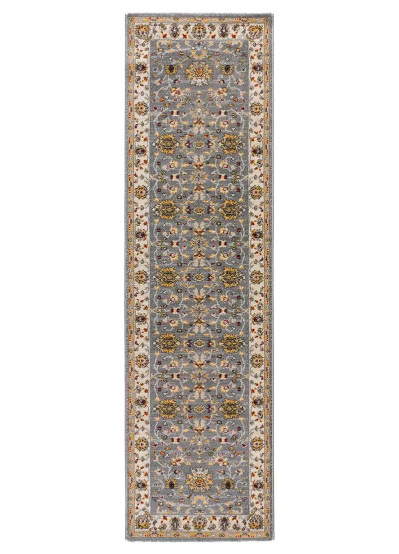 Alfombra pasillera vintage Classic 12505 Plata